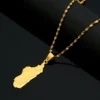 Fashion Madagascar Map Pendant Necklace Gold Color Malagasy Map Charm Jewelry 1