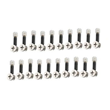 

100 Sets Furniture Side Connecting OD Eccentric Wheel Cam Fitting Dowel Pre-Inserted Nut