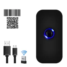 1D 2D Barcode Scanner Bluetooth Wireless Bar Code Reader with 16M Storage Space,QR code Reader bp 617 gd bar code scanner handheld 2 4g wireless 2d barcode reader usb wired rechargeable 32 bit decoder xxm8