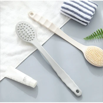

Household Bath Artifact Bathroom Long Handle Massage Bath Brush Exfoliating Bath Brushes Soft Hair Large Back Brushes