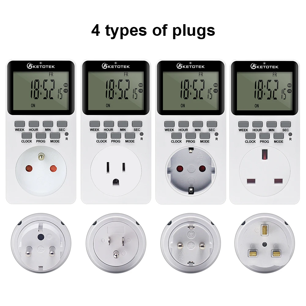 Programmable Socket Timer | Socket Outlet Electronic Timer - Electronic ...