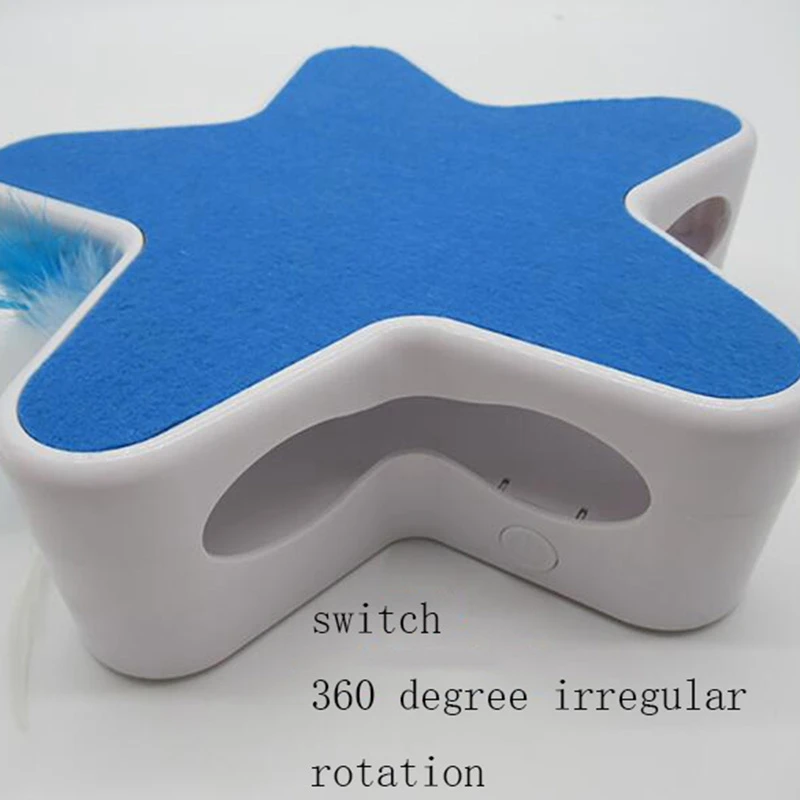 Cat Toy Funny Cat 360 degree Rotating Electric Cat Turntable Automatic Cat Funny Cat Toy Five Star Cat Box Cat Educational Toys