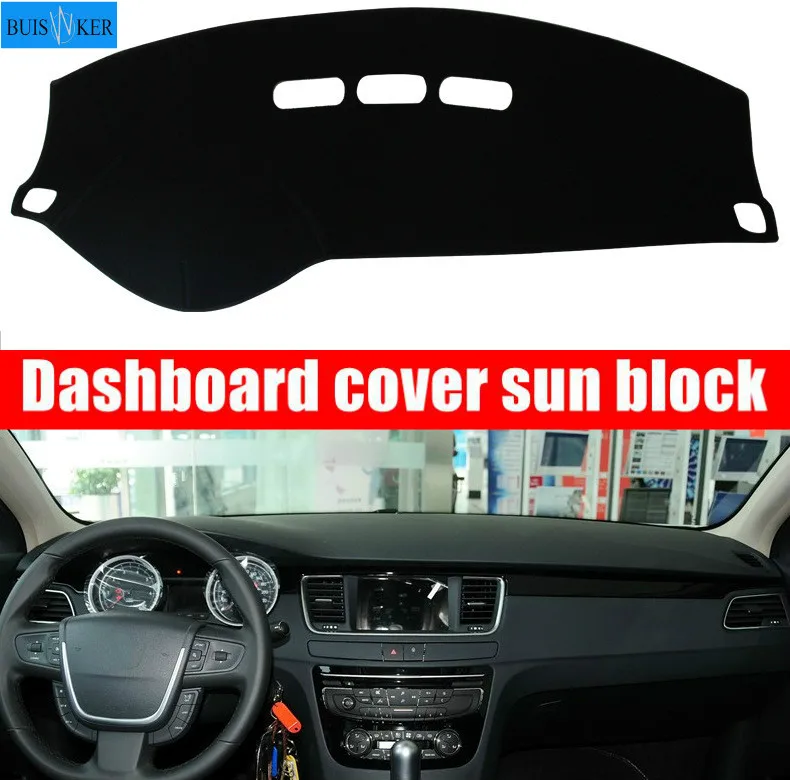 

For Peugeot 508 2011 2012 2013-2016 Dashboard Cover Sun Shade Dash Mat Pad Carpet Car Stickers Interior Accessories