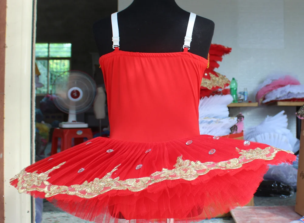 Leotard Ballet Dress Tutu For Kids Belly Costumes Embroidery Lace Ballerina Adult Halloween Stage Children Party Dance Wear