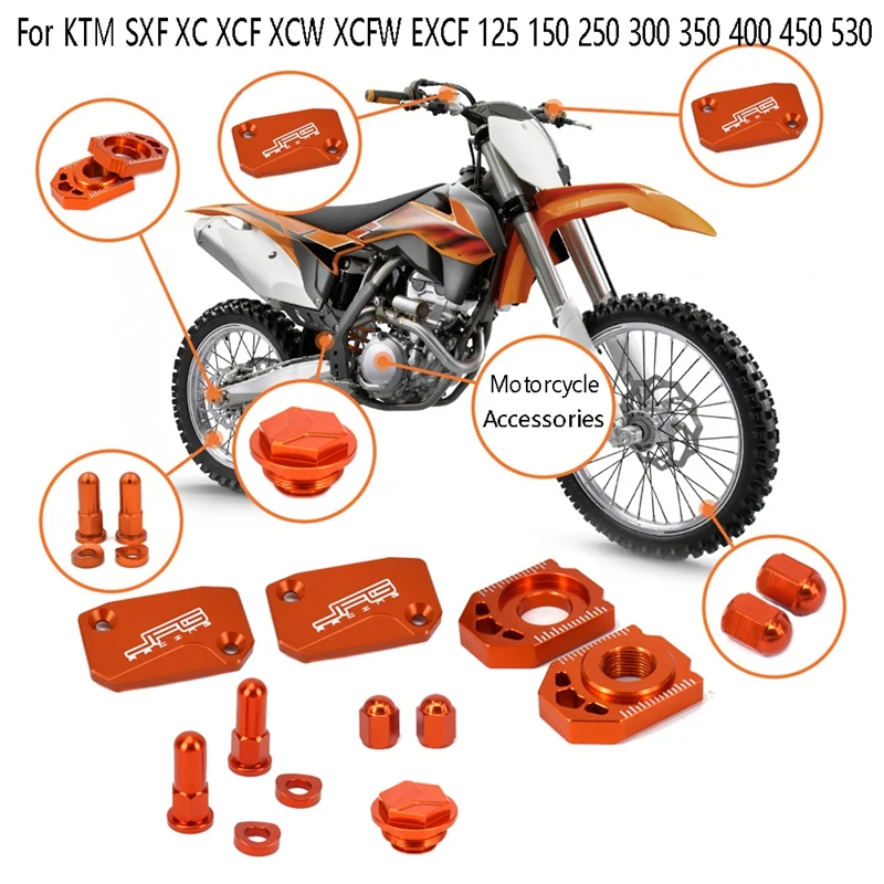 Набор крышек для резервуара тормозной муфты мотоцикла KTM SXF XC XCF XCW XCFW EXCF 125 150 250 300 350