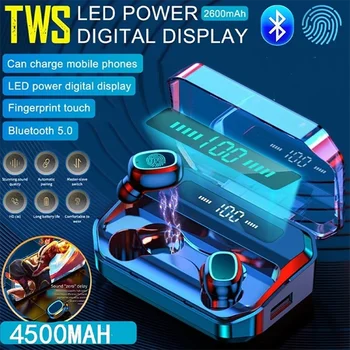 

Bluetooth 5.0 TWS Wireless Earphones Touch Control Noise Reduction HiFi Stereo Headset In-ear Headphones with Charging Case
