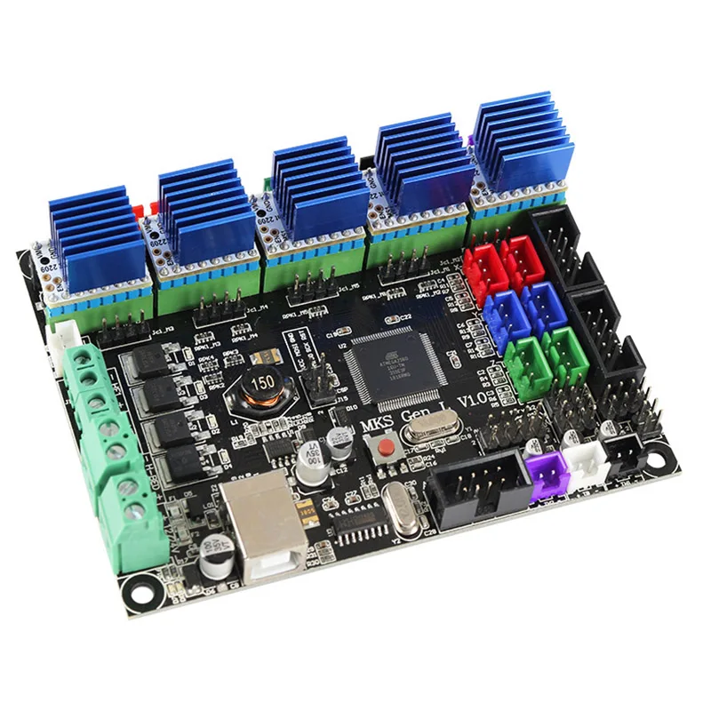 3D-принтеры доска MKS Gen L V1.0 контроллер с 5 шт. TMC2209V2.0 для Ramps1.4/Mega2560 R3 UY8