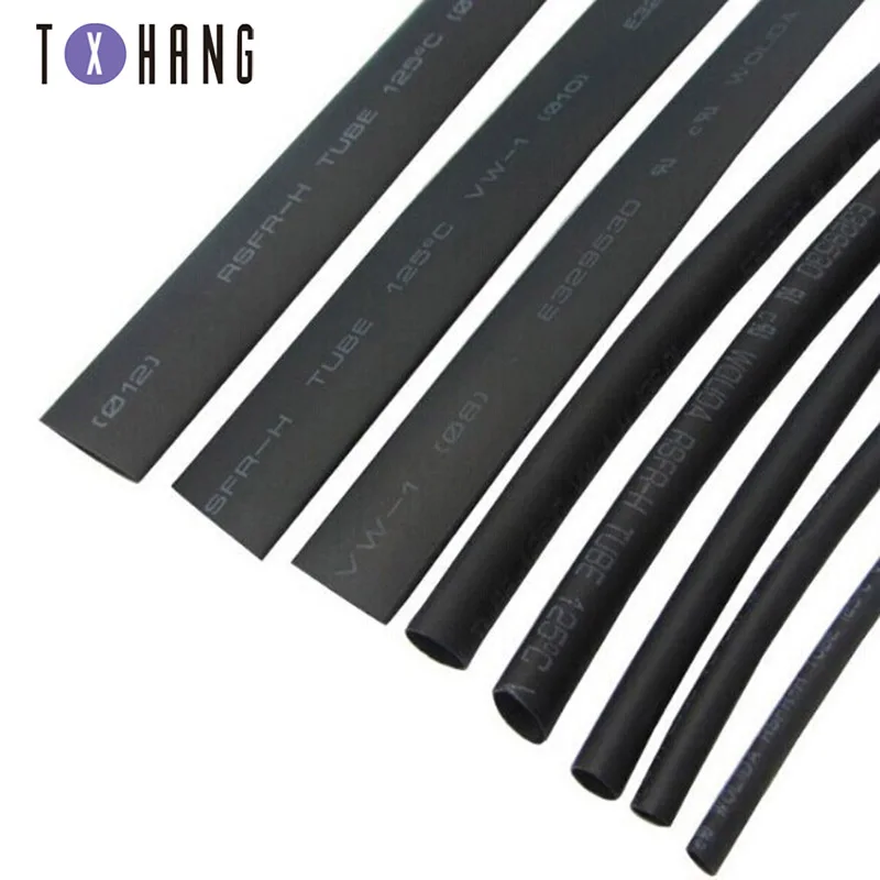 

1 Meter 2:1 Black2 3 4 5 6 8 10 12mm Diameter Heat Shrink Heatshrink Tubing Tube Sleeving Wrap Wire Sell DIY Connector Repair