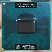 Intel cpu core 2 duo t9600 cpu 6m, cache/2.8ghz/1066/dual-core socket processador do laptop 478 gm45 pm45