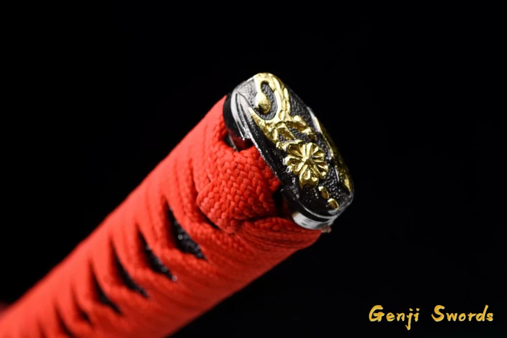 Handmade Full Tang Japanese Red Kill Bill Katana 1045 Carbon Steel Samurai Sword Sharpened Edge