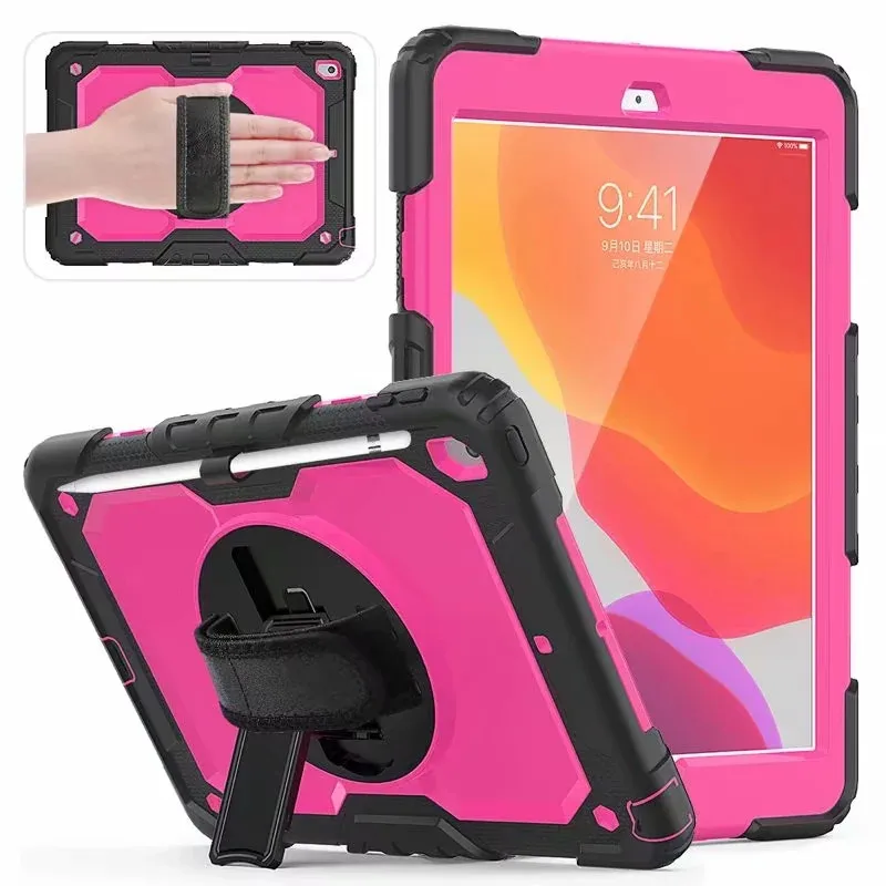 

Combo Tablet Case for iPad Pro 11 2018 11inch Case Heavy Duty Kickstand with Hand Shoulder Strap Full 3-Layer Protect Cover