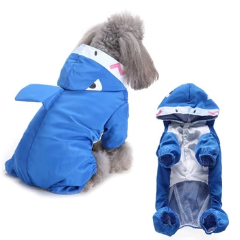 

-Dog Pet Raincoat Waterproof Clothes Solid Dog Clothes Rain Coat Puppy Overalls for Dogs Pets Clothing