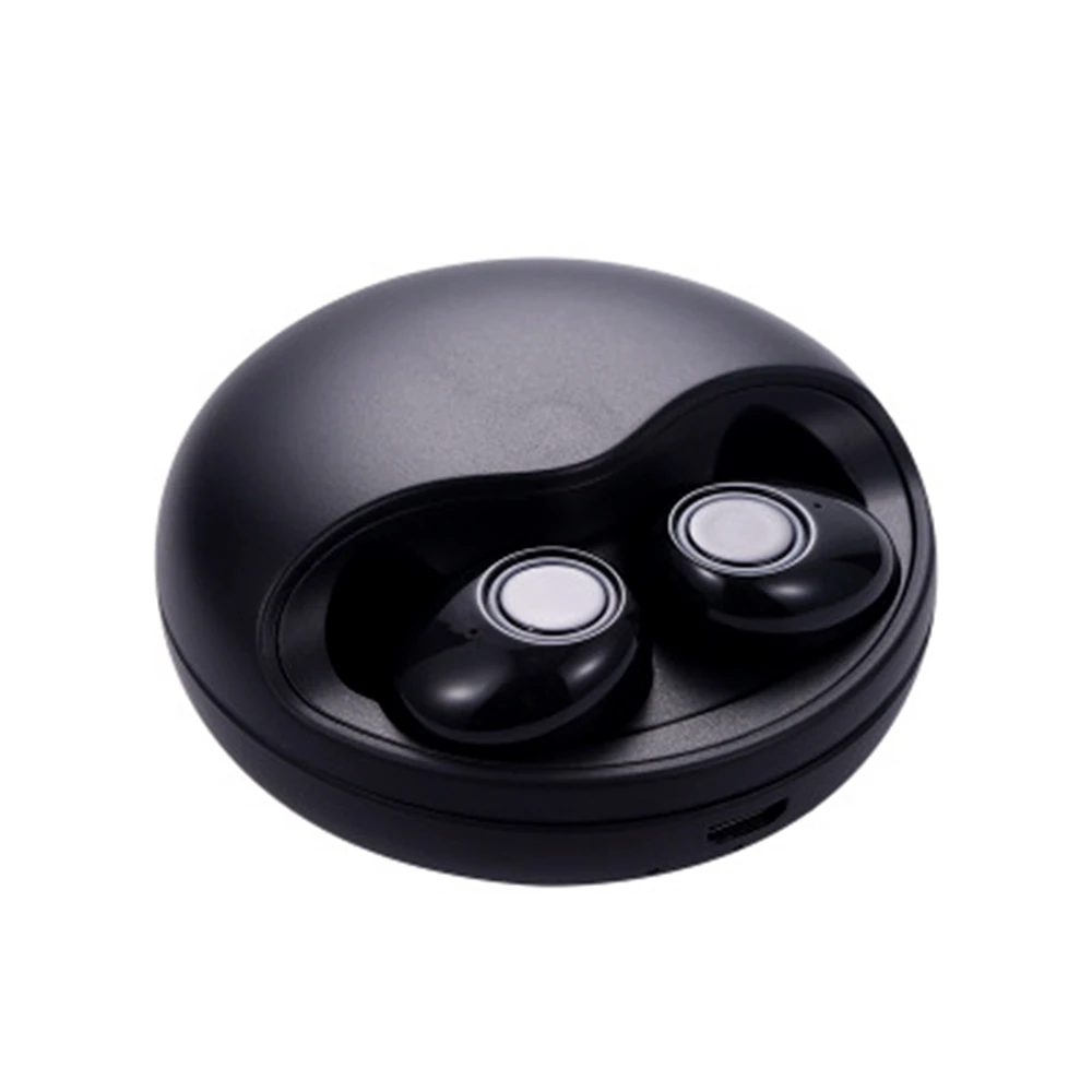 Беспроводные наушники Bluetooth 5,0 TWS 3D стерео звук наушники автоматическое подключение Hands free телефонный звонок мини бас наушники - Цвет: Black
