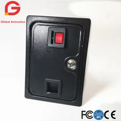 Arcade Coin Door with Quarter Acceptor for MAME or Arcade Replacement, Iron Door Construction, 36x23x56cm, 25 cents