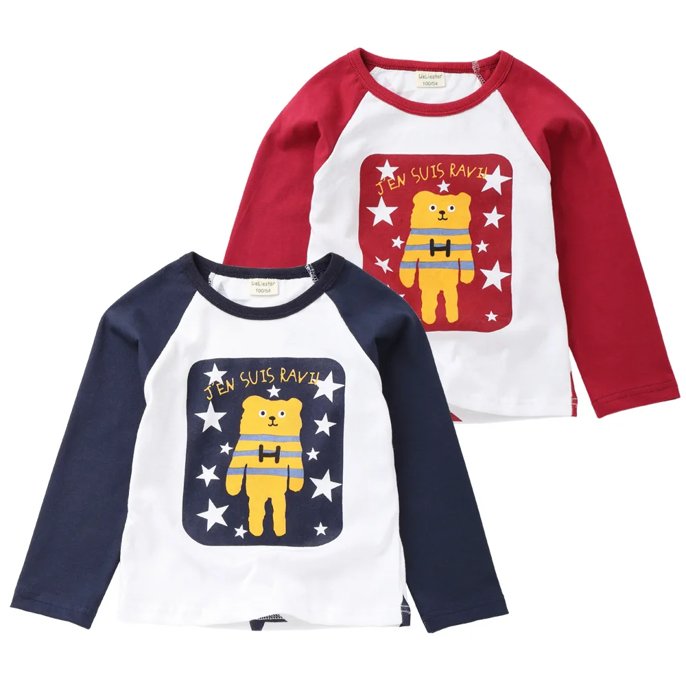 Осенняя детская одежда повседневная футболка для мальчиков и девочек с длинным