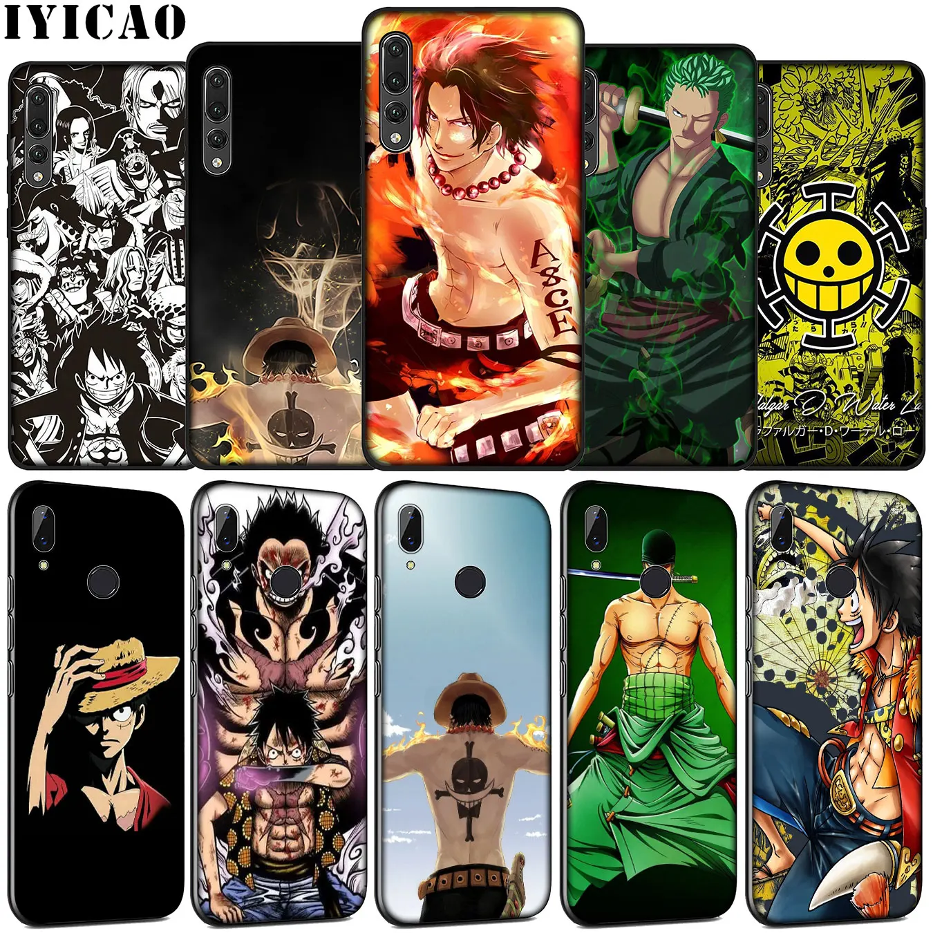 Мягкий силиконовый чехол для телефона IYICAO из аниме ONE PIECE Huawei P30 P20 Pro P10 P9 Lite Mini 2017 2016