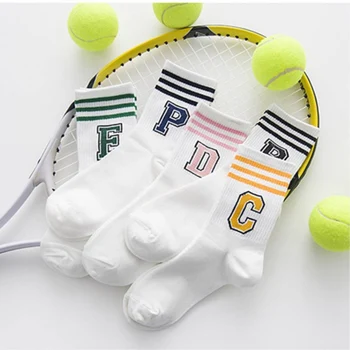 

Classic Striped Letter Print Fashion Sporty Short Socks Girls Cute Harajuku Socks Casual Female Cool Skateboard Cotton Socks SOX