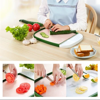 

Double-side Cutting Board With Vegetable Basket Garlic Press For Fruit Vegetable Meal Cheese No Leakage PP Chopping Board