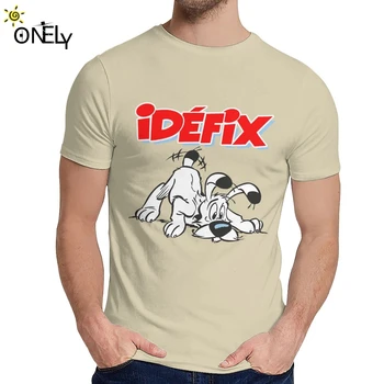 

Unisex Asterix And Obelix T Shirt Dogmatix Idefix Ideafix Obelix Dog Quality Cotton 2019 Classic Round Neck Hip Hop T-shirt