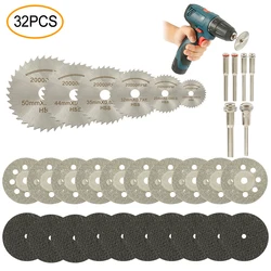 Discos de corte com lâmina de diamante 32 drive, lâminas de serra circular para ferramenta de corte em metal dremel, discos de corte de madeira