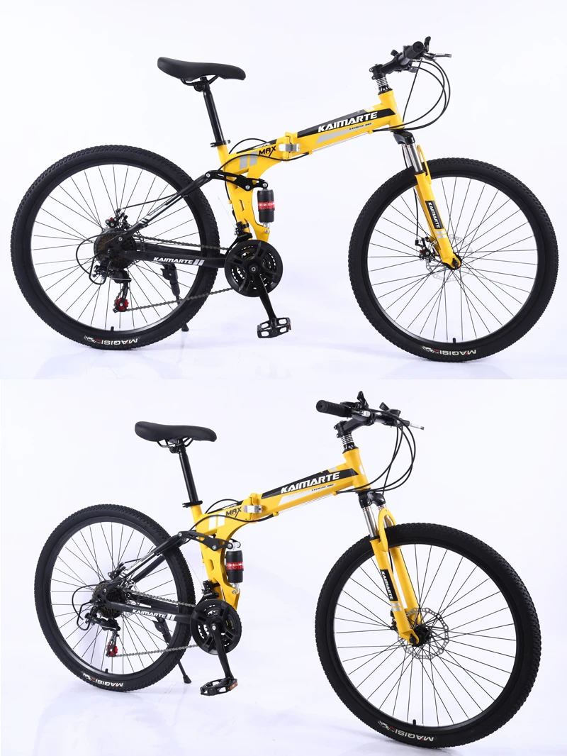 Flash Deal New 26inch bike 21 speed folding mountain bicycle Two-disc brake bicycle Spoke wheel/knife wheel mountain bicycle Adult bike 9