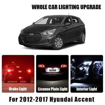 

License Plate Reverse Light White Amber Car LED Parking Bulbs For 2012-2017 Hyundai Accent Turn Signal Lamp Interior LED Light