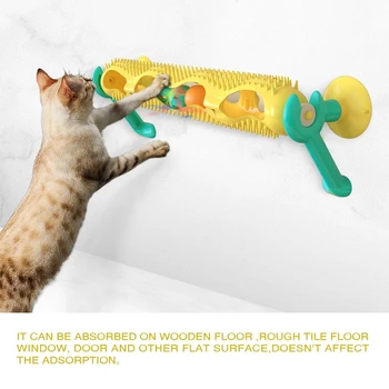 

Pet Cat Wall Sucker Track Ball Self Hi Wave Ball Toy Window Suction Cup Track Ball Cat Toys High Quality Cat Tease Toy