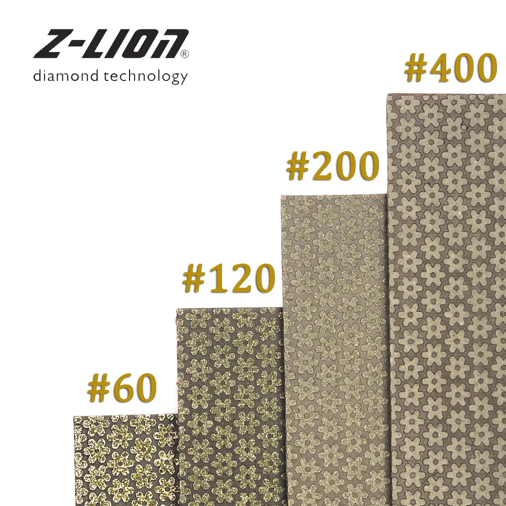 Z-LION 2 шт. алмазная шлифовальная наждачная бумага 90*55 мм гальванический абразивный шлифовальный лист стекло керамический камень ручной инструмент для полировки