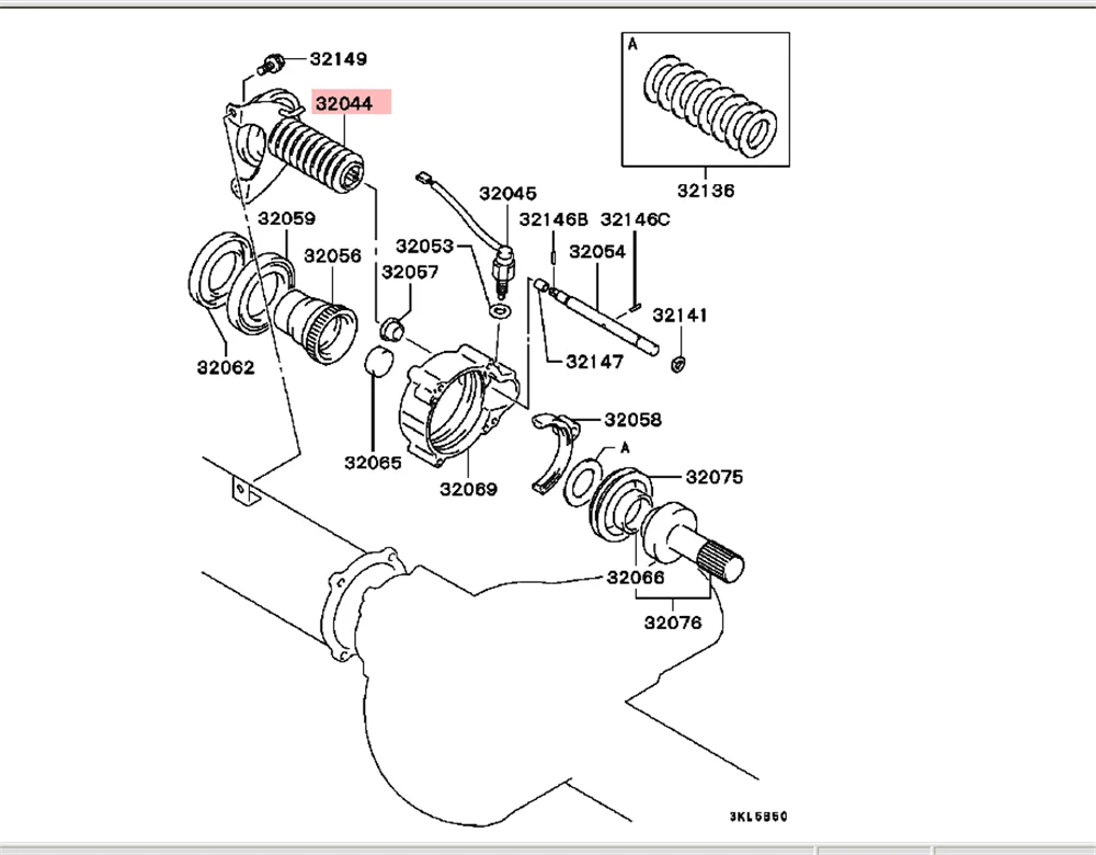 MB620790 Freewheel Clutch Actuator for Mitsubishi Pajero Sport Triton Pickup L200 L400 V43 V44 V45 V46 K94 K96 K74T K75T K76