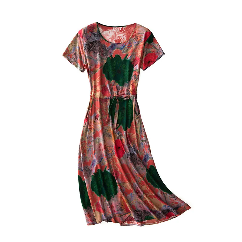 

Elegant Long dresses Women Cotton Dress Summer 2020 Beach Flower Boho Dress High Quality Dress Plus Size Sundress Female OK254