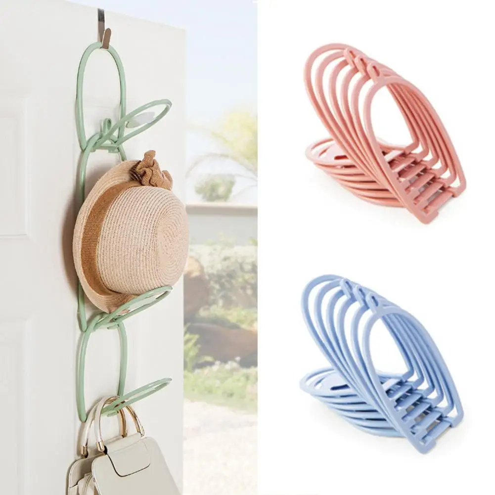 

Creative Stainless Steel Wall Door Back Bag Hat Clothes Ring Foldable Hook Hanger Rack Home Organizer Tools Storage Holders