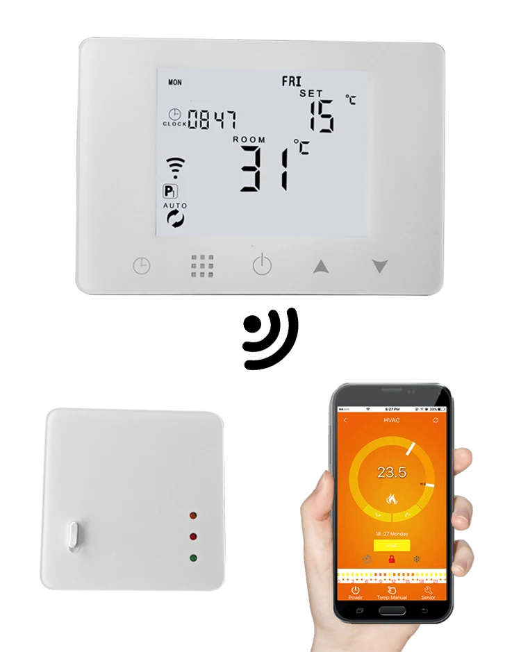 

Smart wifi APP remote room thermostat wireless with RF connect