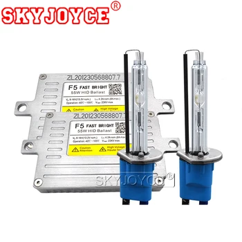 

SKYJOYCE 55W Xenon H7 Fast Bright HID Kit 5500K H1 H11 HB3 HB4 9012 D2H HID Bulb 12V Car Light DLT F5 Slim Replacement Ballast