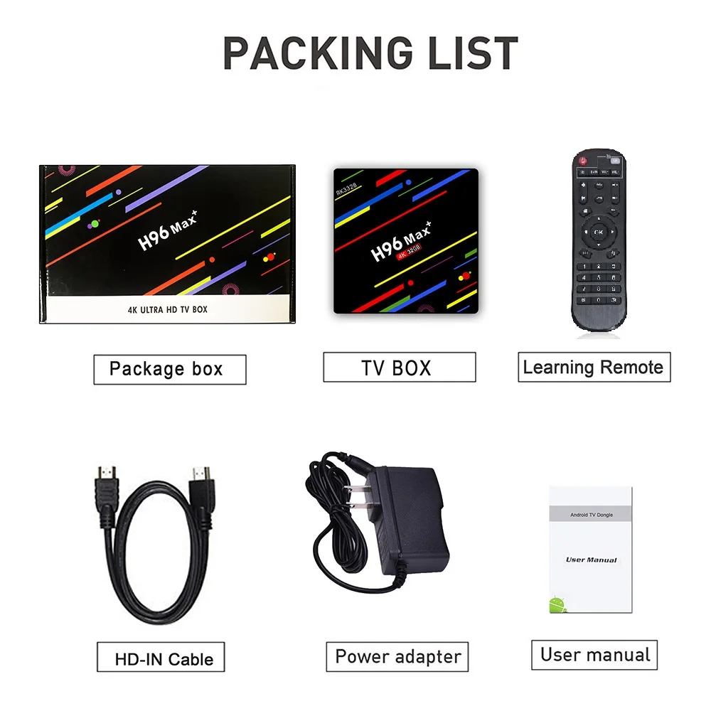H96 MAX Plus TV BOX Android 9.0 4GB RAM 32GB 64GB ROM Rockchip Set Top Box 5G Wifi 4K smart Media Player pro