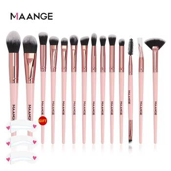

MAANGE Pro 12/13/14 Pcs Makeup Brushes Set Eyeshadow Blending Eyeliner Eyelash Eyebrow Lip Brushes Make Up Gift Set for Women
