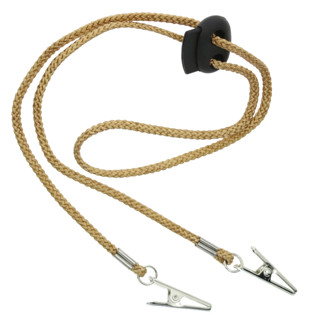 Perfeclan 4 pcs Adjustable Napkin Clip Strap Lanyard Bib Holder Neck Chain