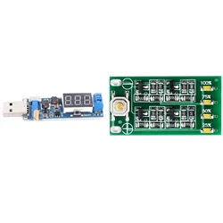 Fashion1x 3S 11.1V 12V 12.6V Lithium Battery Capacity Indicator Module & 1Ps Dc-Dc USB Step Up/Down Power Supply Module