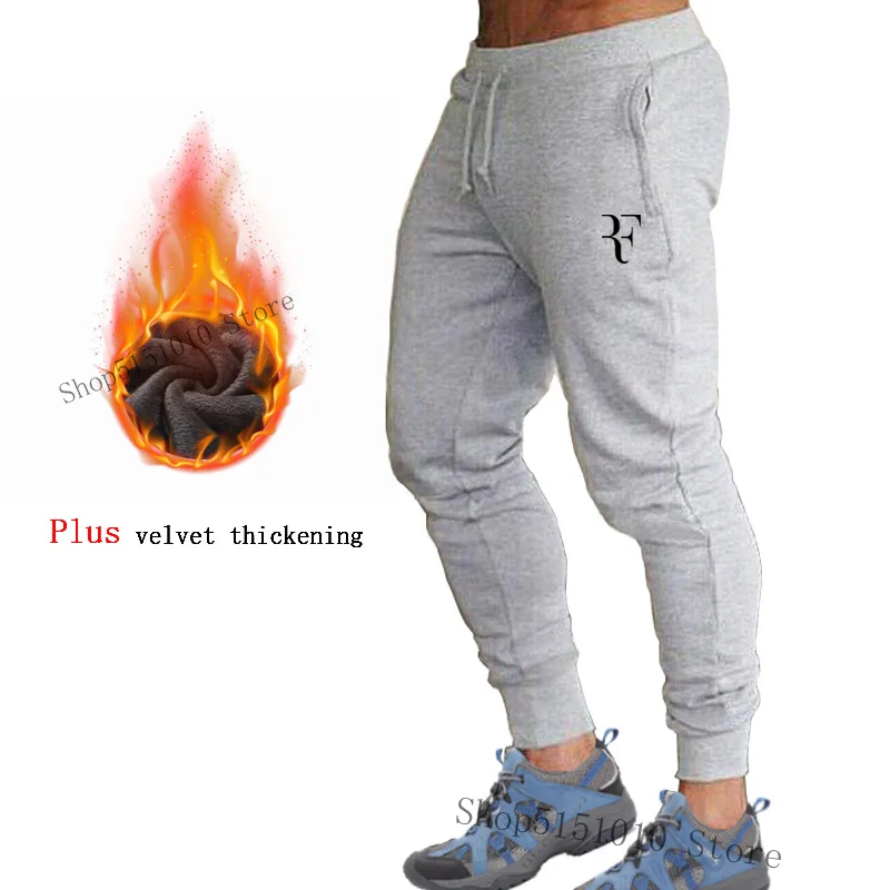 Мужские штаны для бега плюс толстые бархатные тренировочные брюки осень-зима теплые спортивные брюки для фитнеса походные альпинистские спортивные штаны - Цвет: Photo color