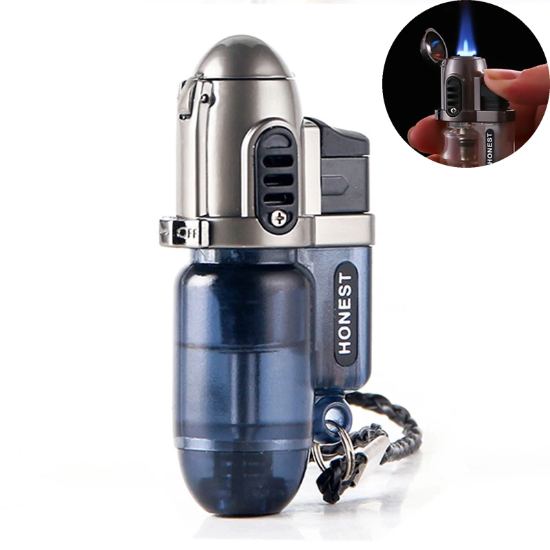 Honest Jet Torch Lighter Metal Windproof Inflatable Small Flame Lighters 