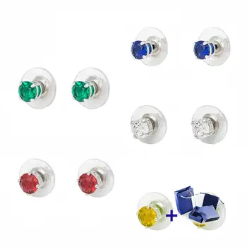 

Original SWA Multicolor Earrings with Original Engraved Fashion Elegant Earrings Women Jewelry Gifts Free Shipping Wholesale