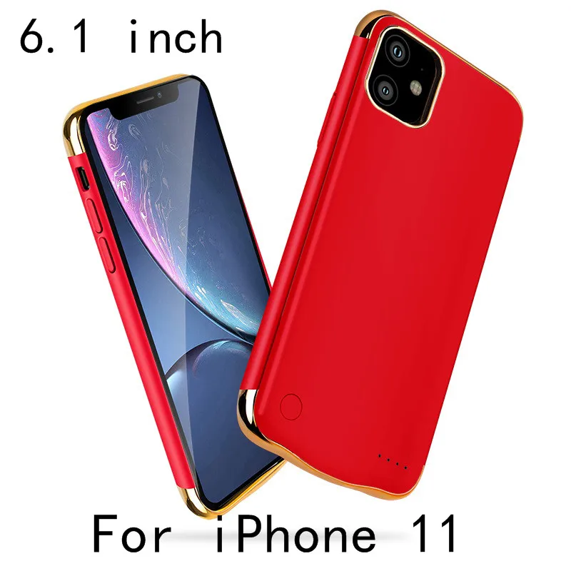 Для iPhone 11 тонкий ударопрочный чехол для зарядного устройства для iPhone 11 Pro Max перезаряжаемый чехол для зарядного устройства - Цвет: i11-Red