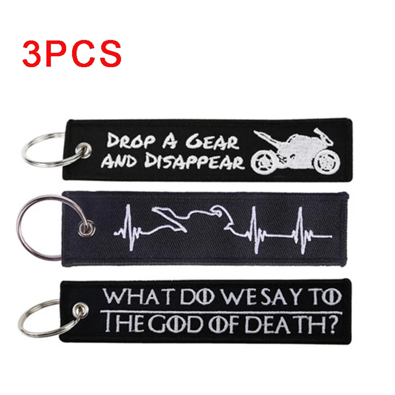 3Pcs/lot Remove Before Flight Keychains For Aviation Gifts Embroidery Customize Keychains Keyring key Holder Cars Sleutelhanger