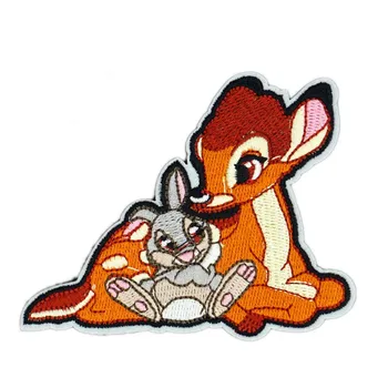 

Bambi Deer & Thumper Rabbit TV Movie Classic Cartoon Applique Embroideried Uniform Costume Cosplay Embroidered iron on patch