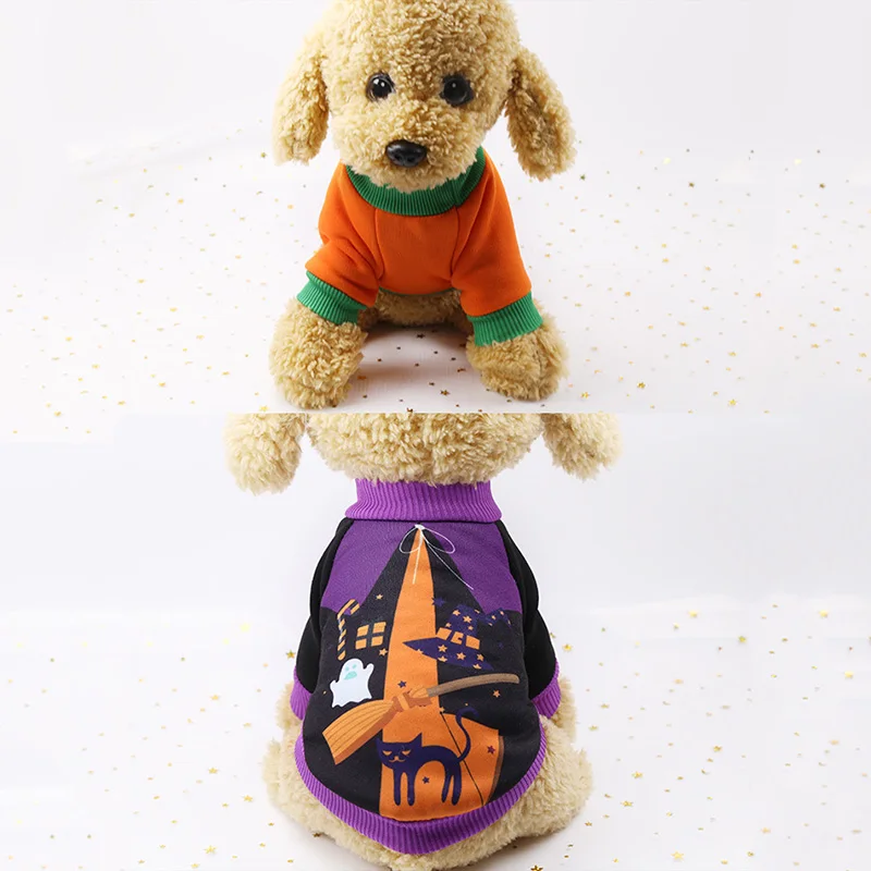 Одежда для домашних животных на Хеллоуин, пальто для собак, одежда, свитер, кошка, Такса, рубашка, наряд