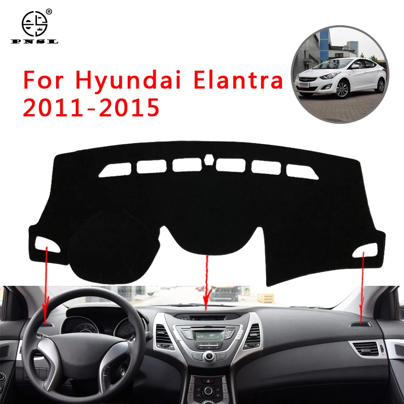 Крышка приборной панели автомобиля PNSL коврик для Hyundai Elantra 2011 2012 2013 2014 2015