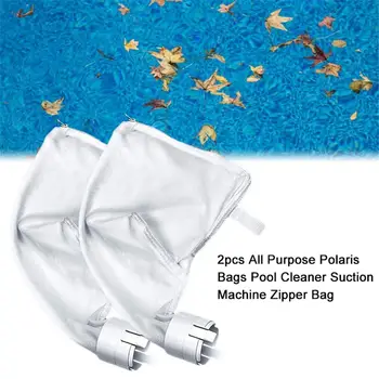 

2pcs All Purpose Swimming Pool Filter Bag Pool Cleaner Suction Machine Zipper Bag Replacement