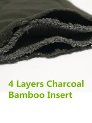 Fraldas de carvão de bambu de quatro camadas almofadas de remoção de odor lavável forte absorção de água pano inserções fralda forro