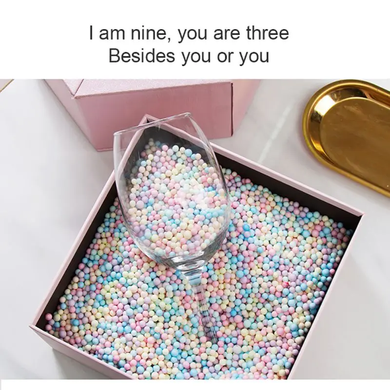 

DIY Arts Crafts Wedding Party Decoration Rainbow Foam Balls Beads Decorative Styrofoam Balls Gift Box Filler