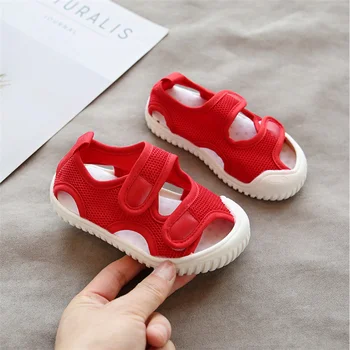 

kids shoes 2020 children summer shoes hollowing out mesh casual shoes toes protection princess sneakers boysbeach running shoes