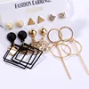 LATS Earings Set Metal acrílico borla geométrica pendientes para mujer circonita flor hojas colgante pendiente moda regalo para niñas, joyería ► Foto 3/6